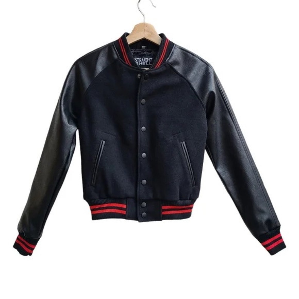 Wool Blend Oversized "Straight to Hell Varsity Jacket, Size XXS